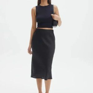 Satin Midi Skirt